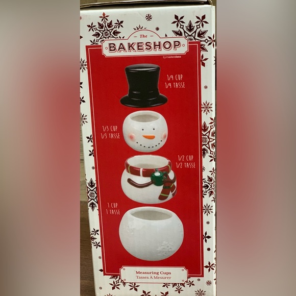 Super Cute Bakeshop Standing Snowman Measuring Cups - NEW - Picture 3 of 6
